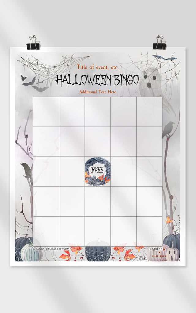 bingo halloween printable
