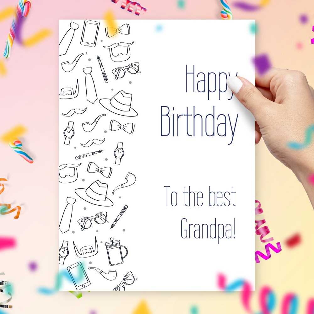 birthday card for grandpa printable
