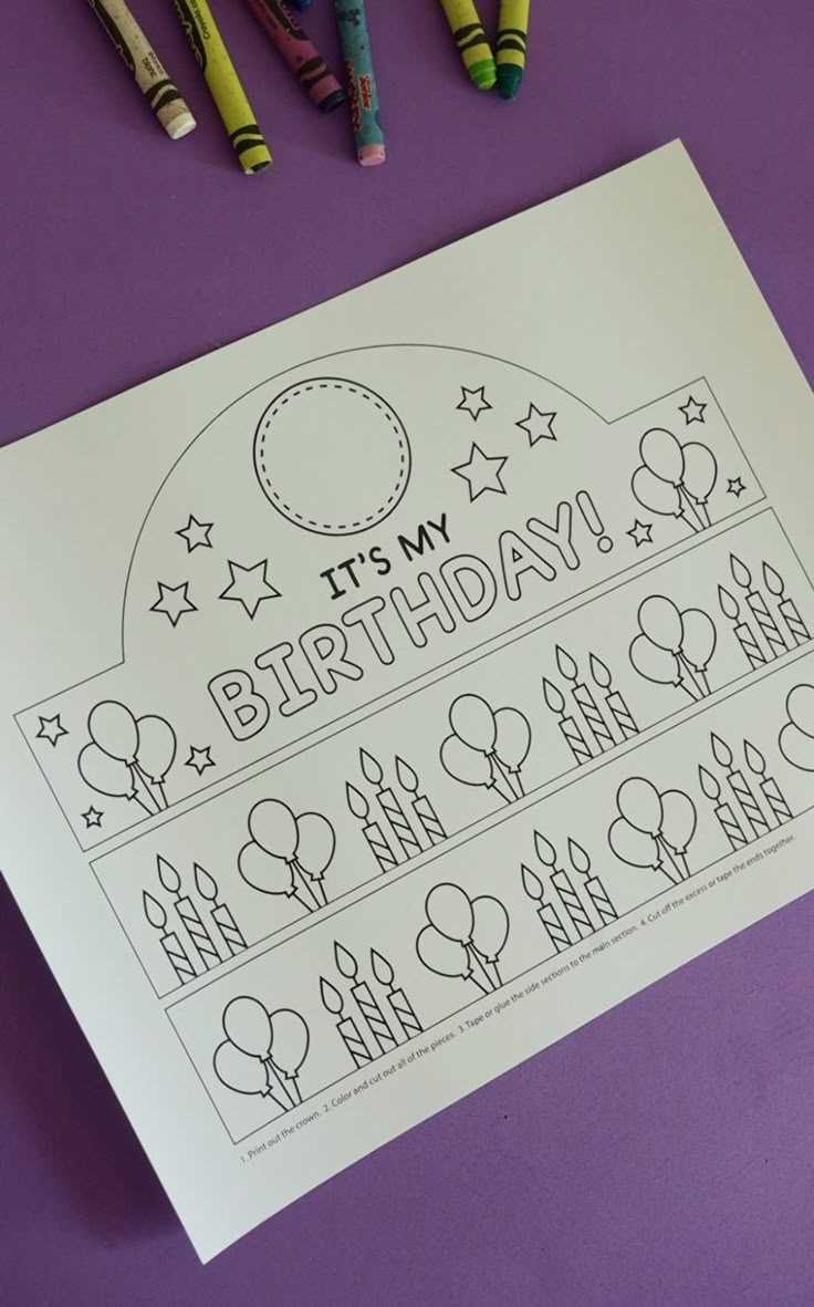 birthday crown printable free