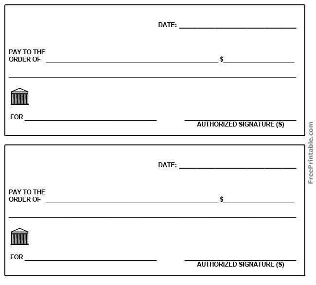 blank check printable