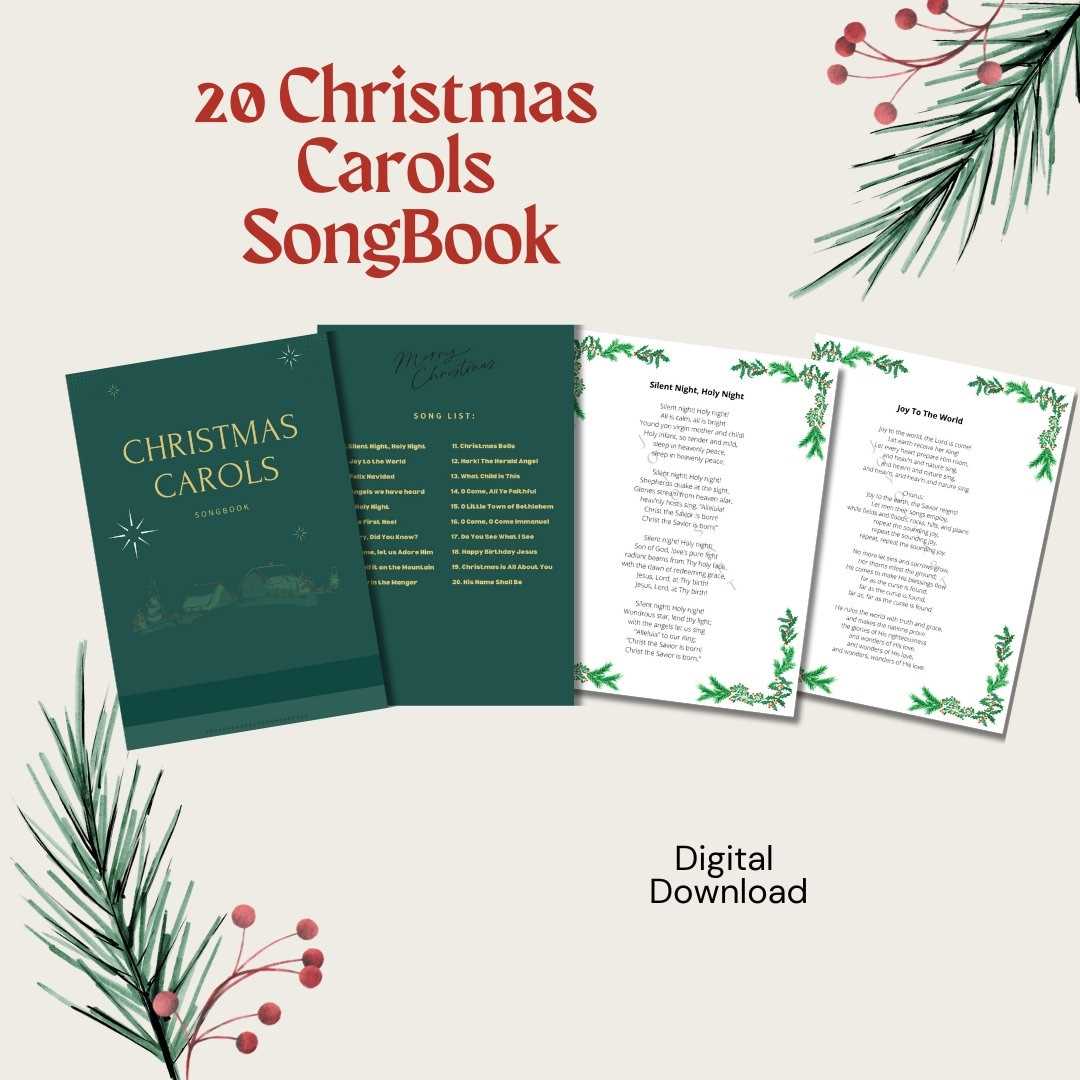 book of christmas carols printable