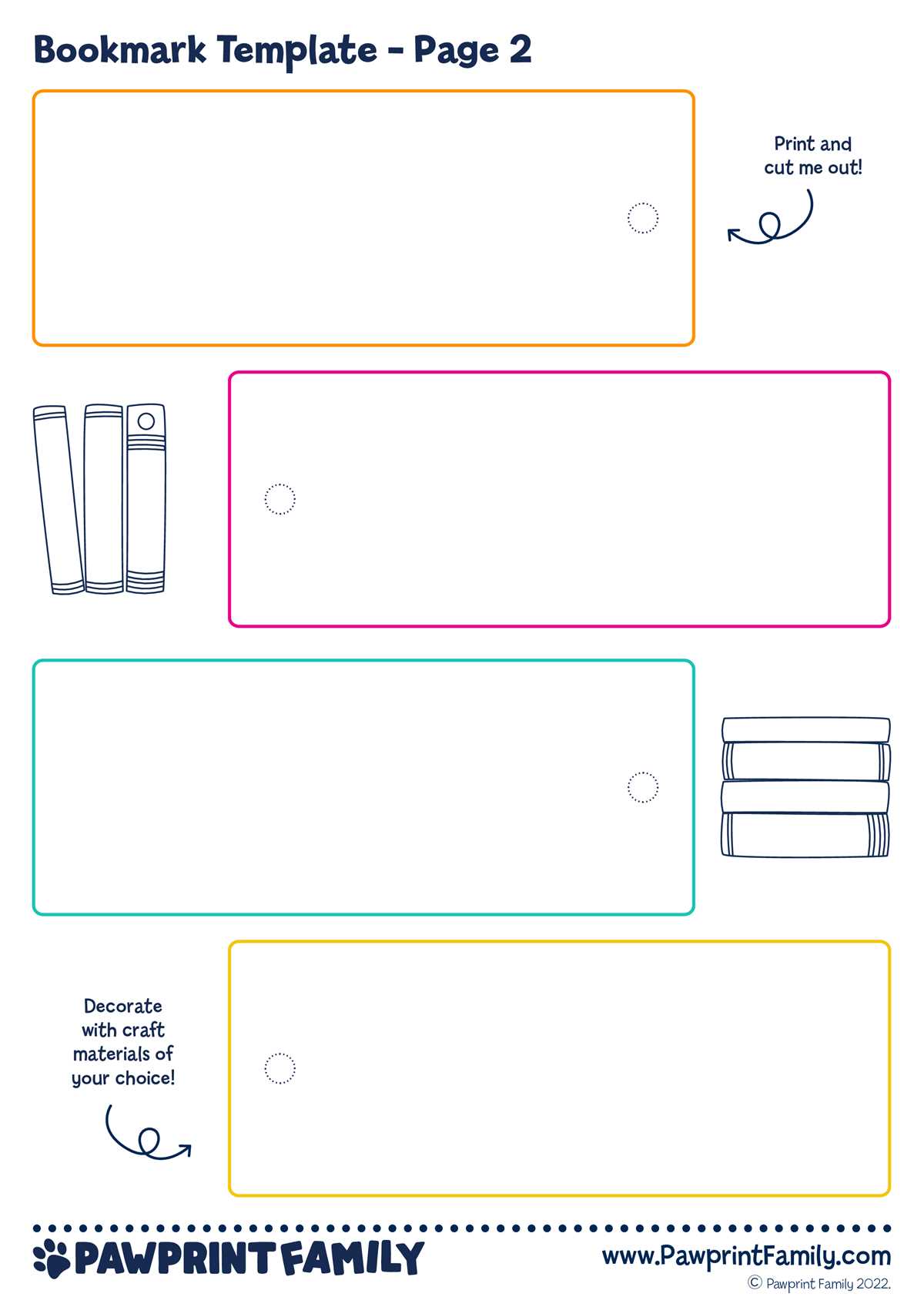 bookmark template printable