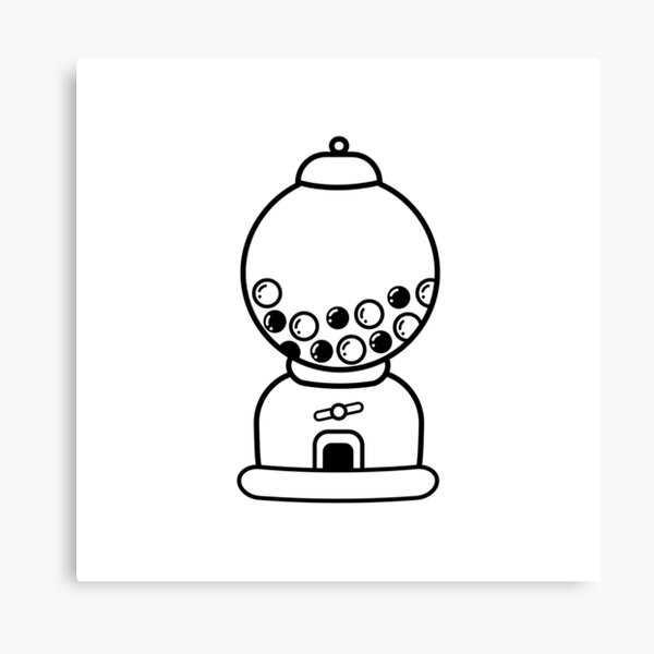 bubble gum machine printable