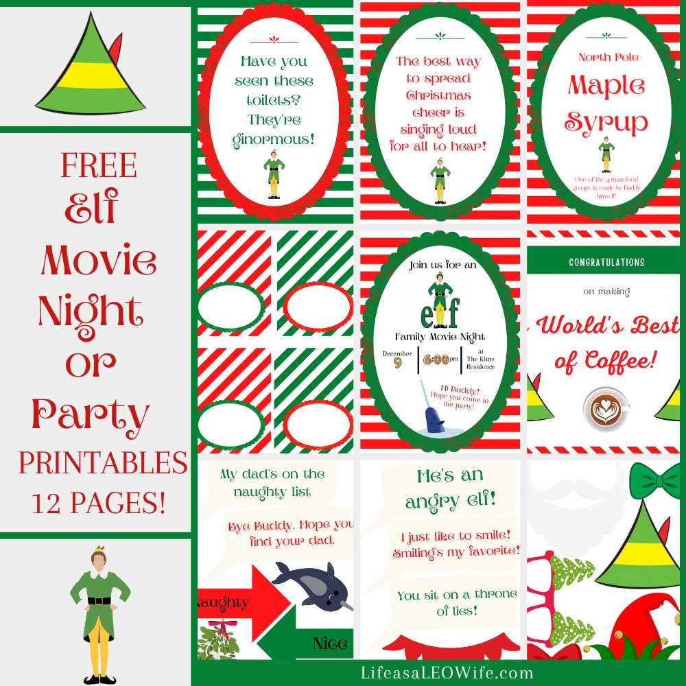 buddy the elf printable