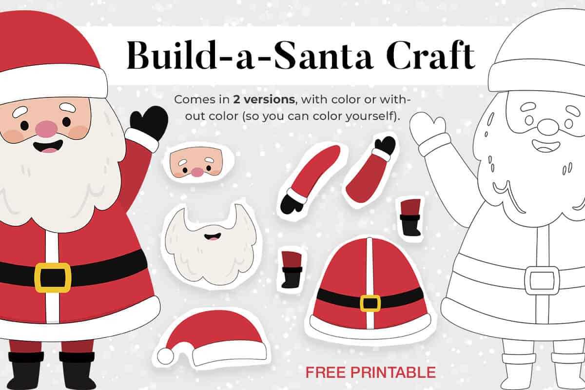 build a santa printable