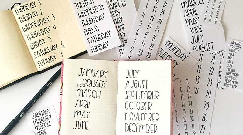 bullet journal free printables