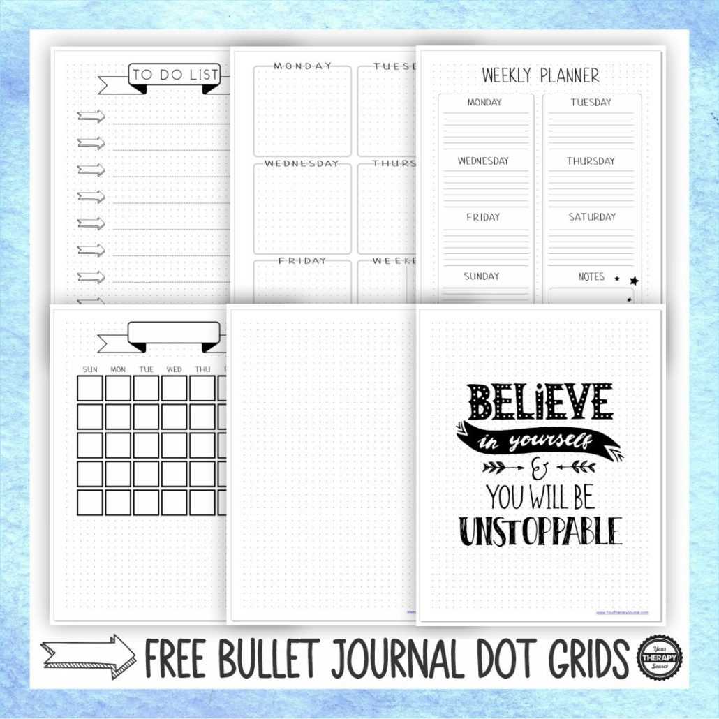 bullet journal printable pages