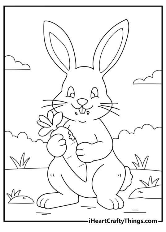 bunny coloring sheets free printable