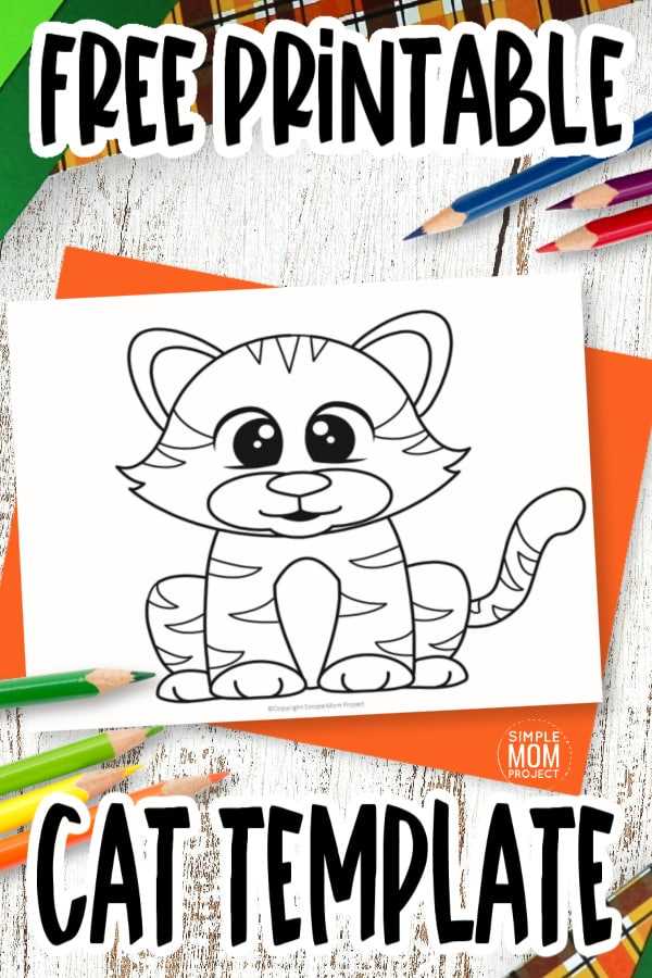 cat cut out printable