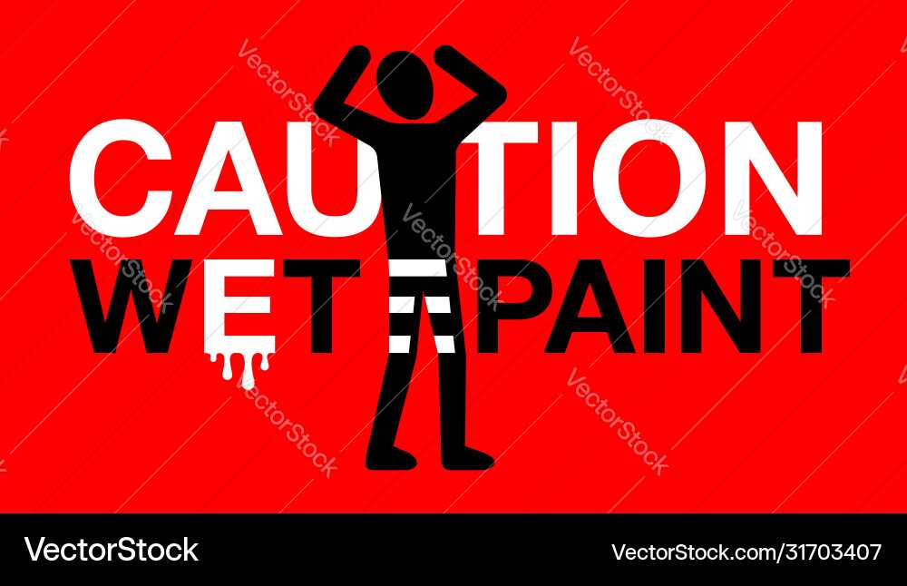 caution wet paint sign printable