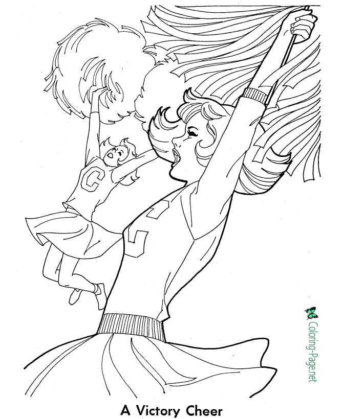 cheer coloring pages printable