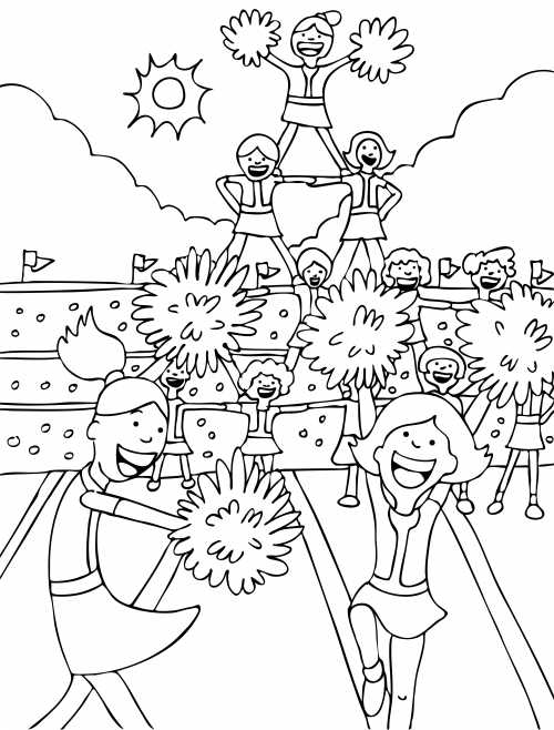 cheerleader coloring pages printable