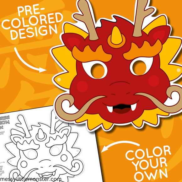 chinese new year dragon printable