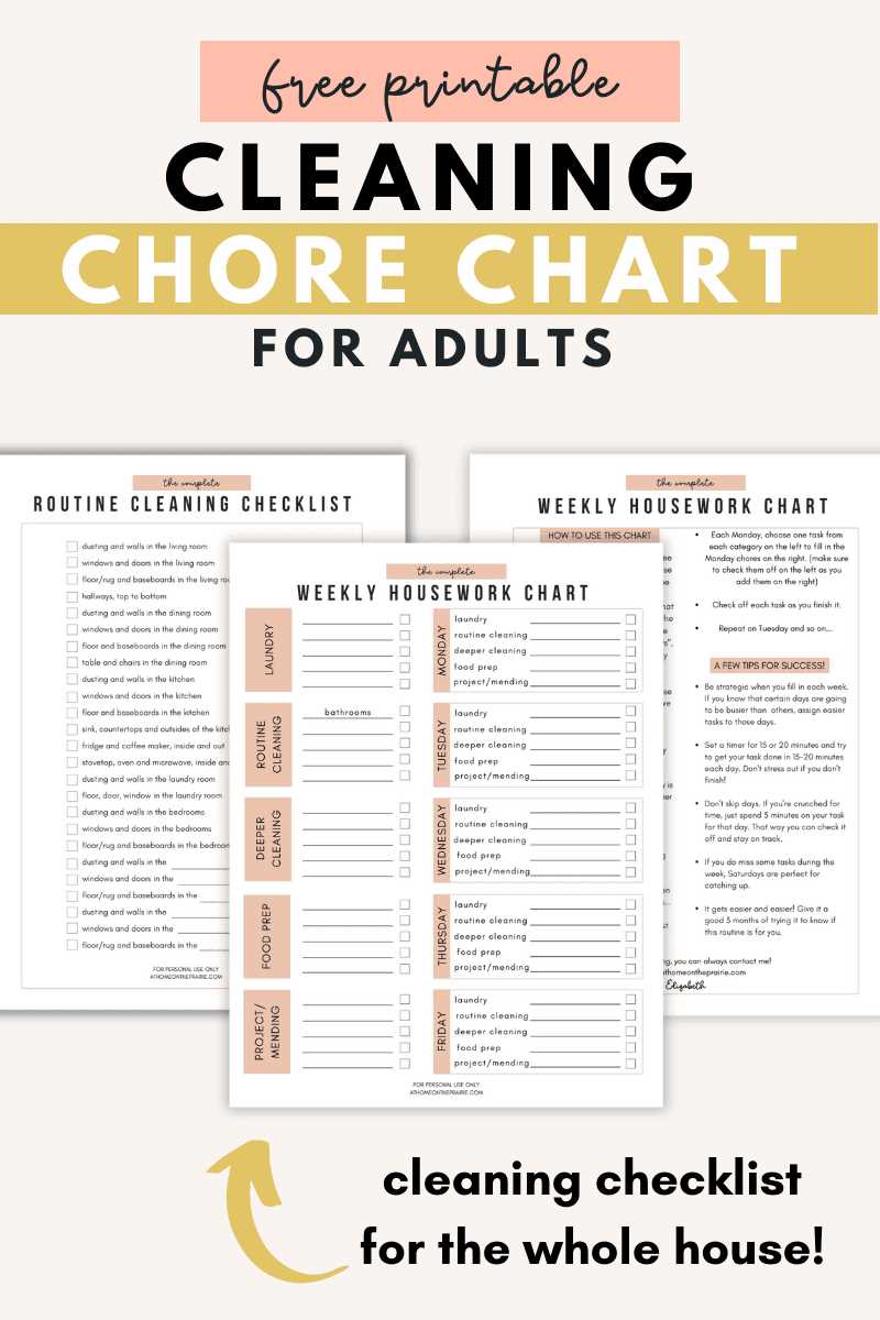 chore charts printable