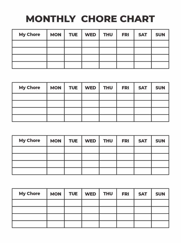 chore charts printable