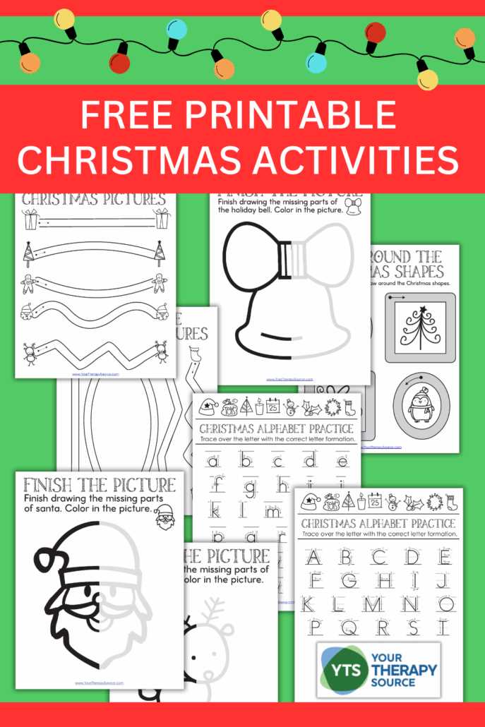 christmas activities preschoolers printables