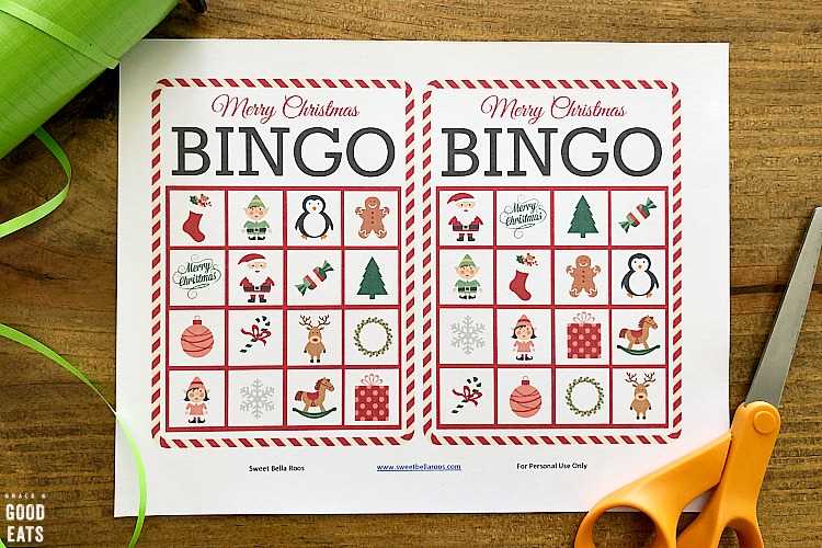 christmas bingo cards printable free