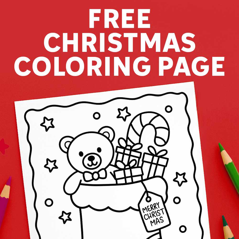 christmas color pages free printable