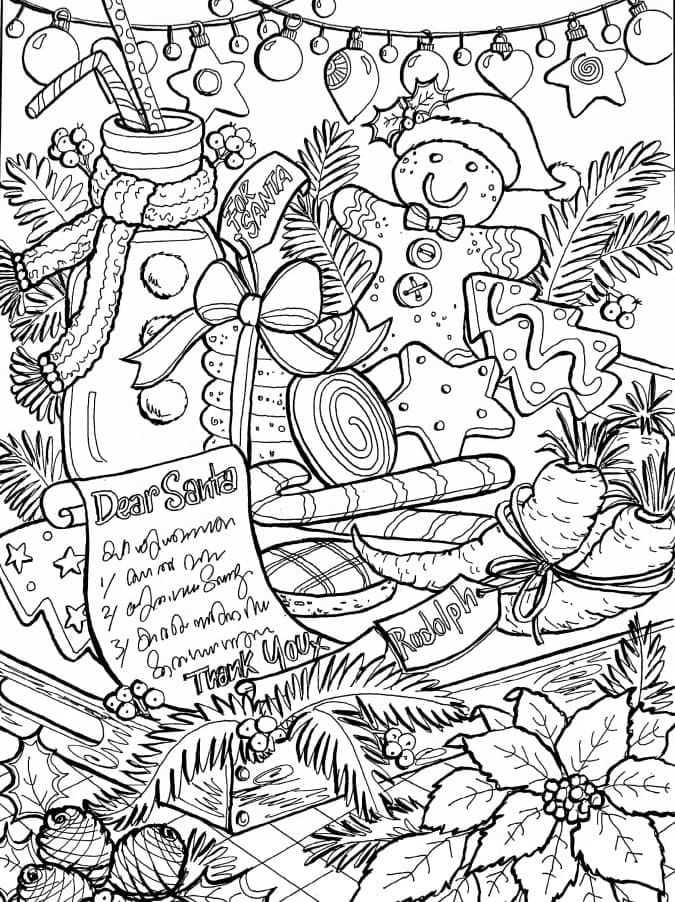 christmas coloring pages printable for adults