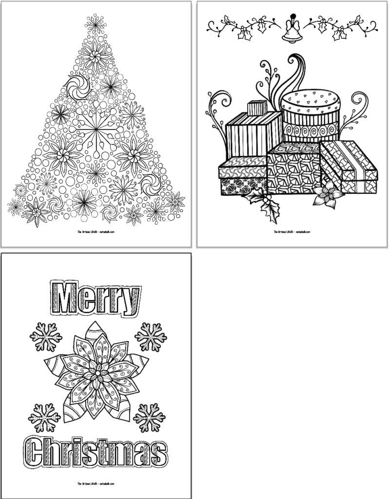 christmas coloring printables for adults