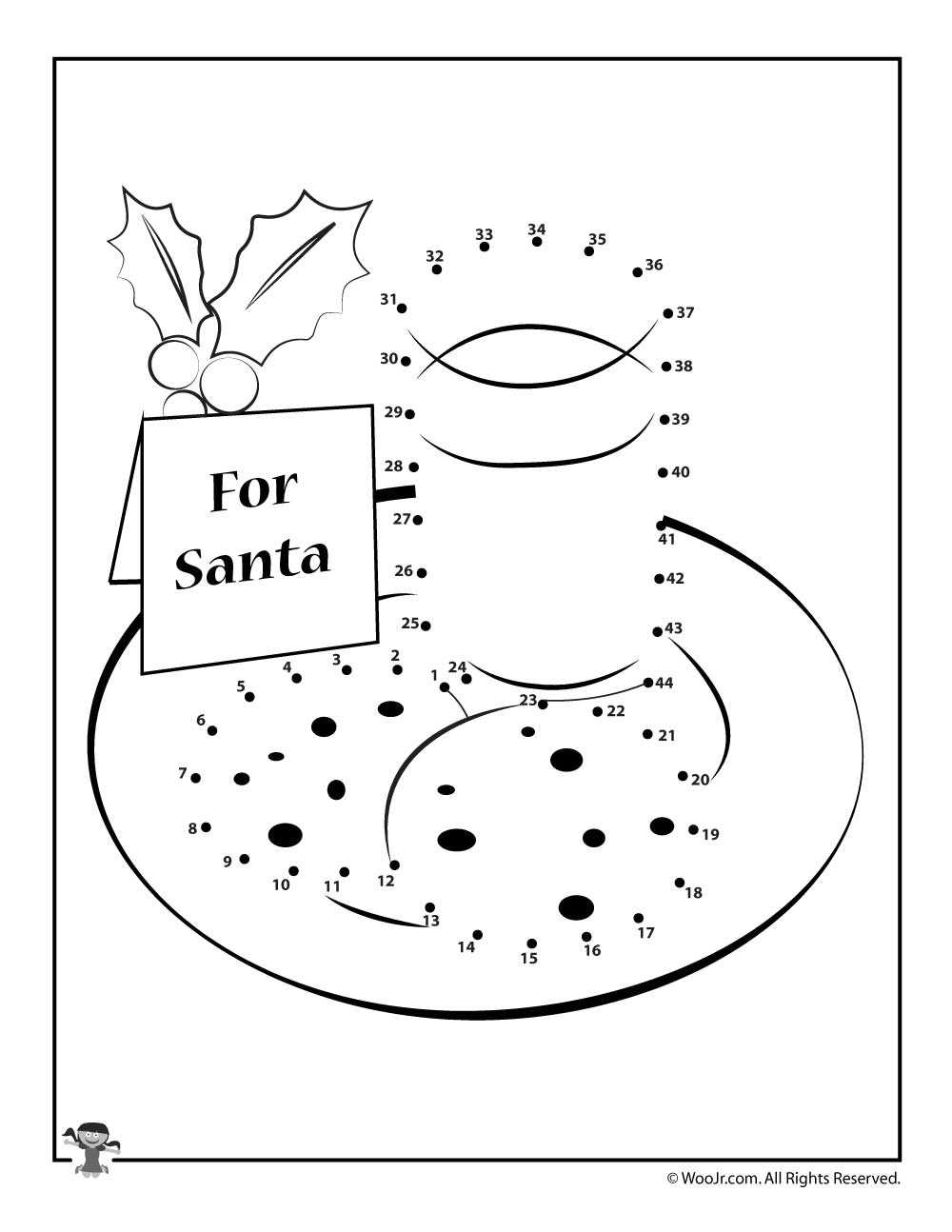 christmas dot to dots printable