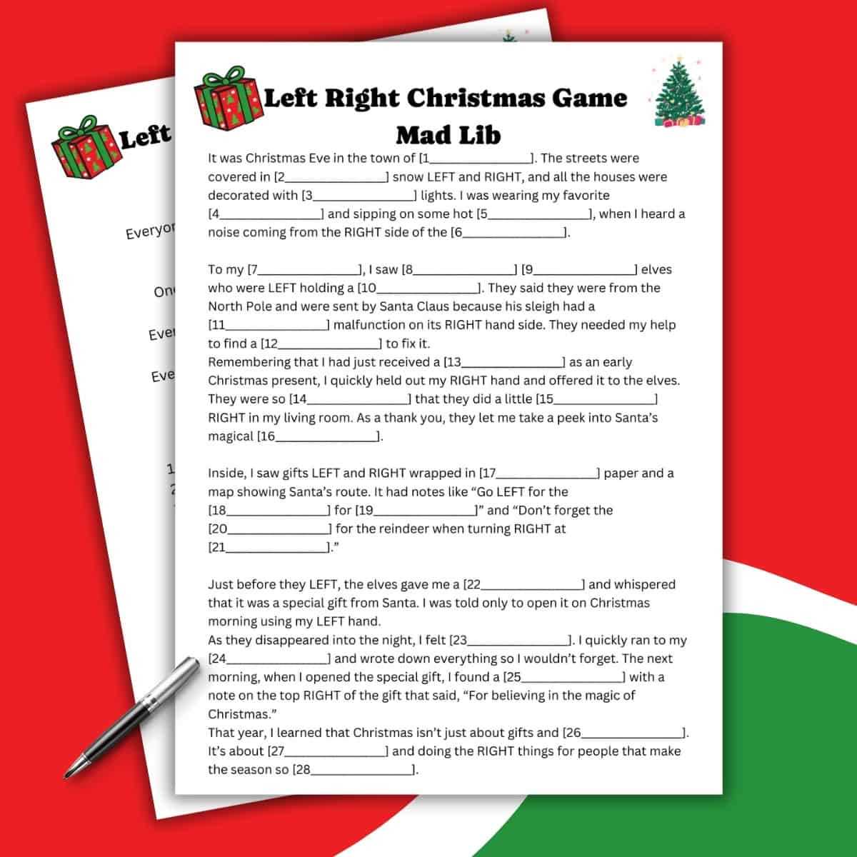 christmas mad libs printable free