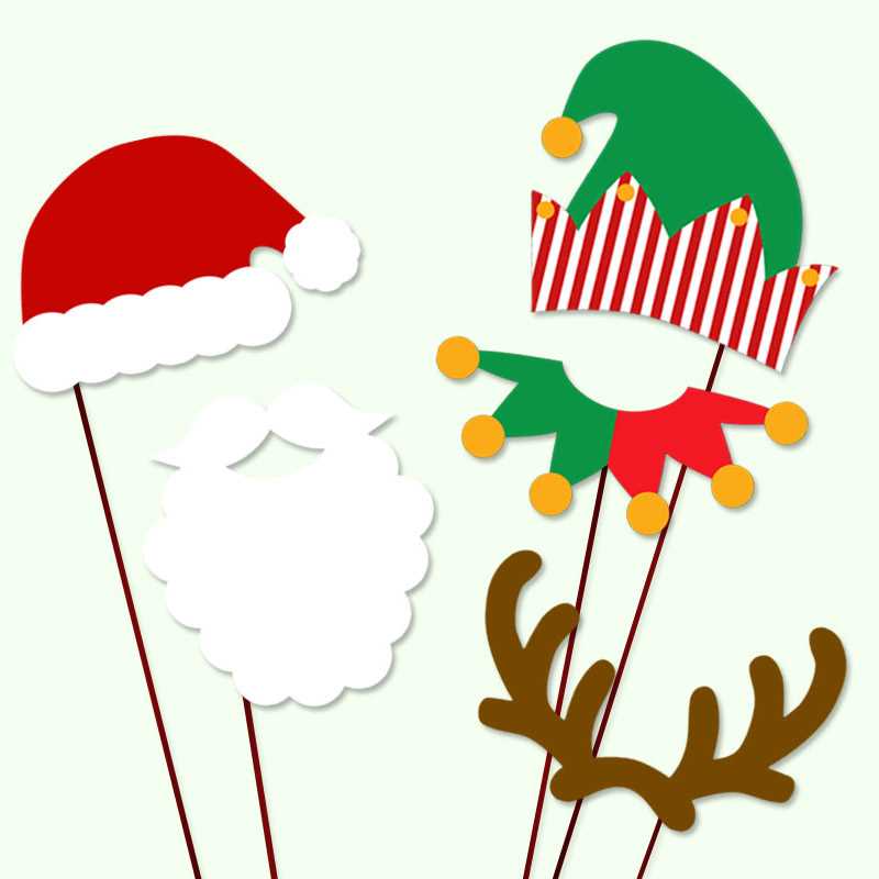 christmas printable photo booth props