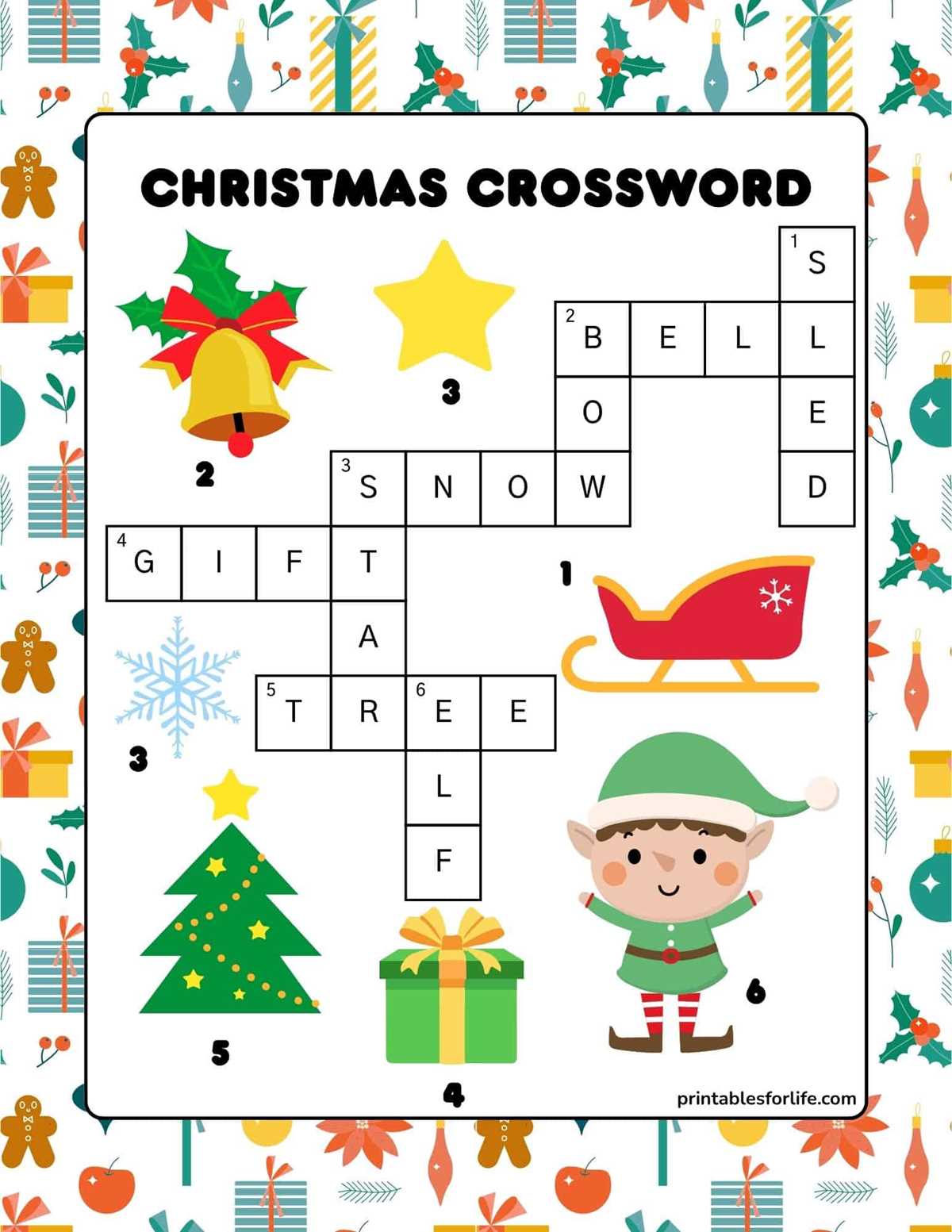 christmas puzzle printable