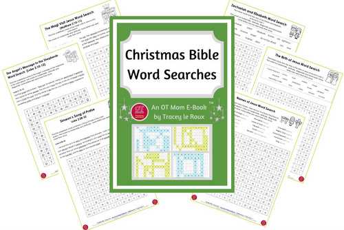 christmas religious word search printable