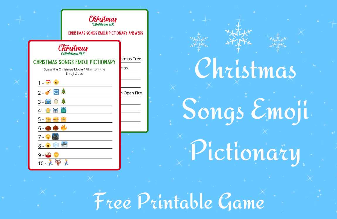 christmas song emoji game free printable