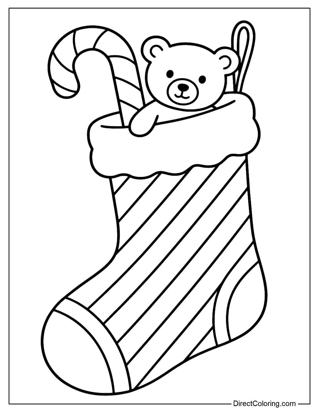 christmas stocking coloring pages printable