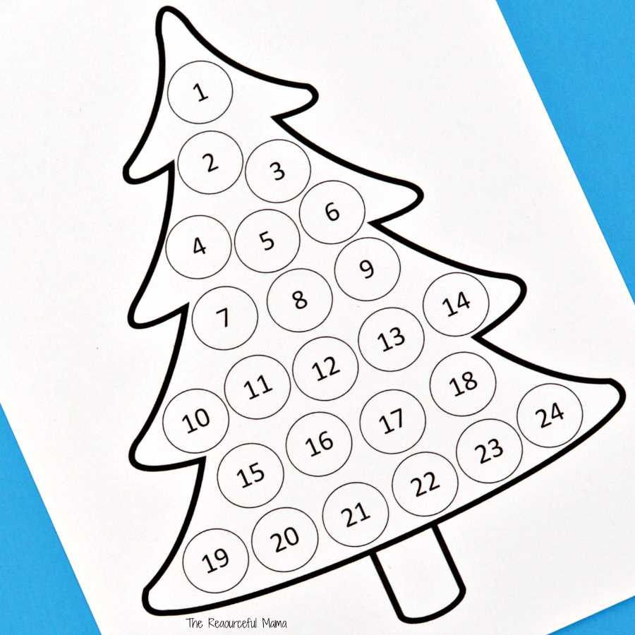 christmas tree countdown printable