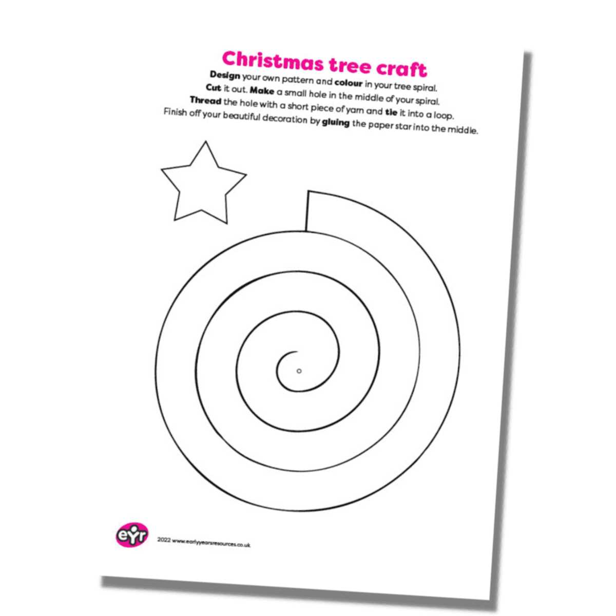 christmas tree printable craft