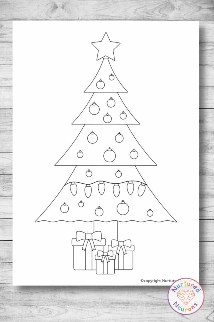 christmas tree printable outline