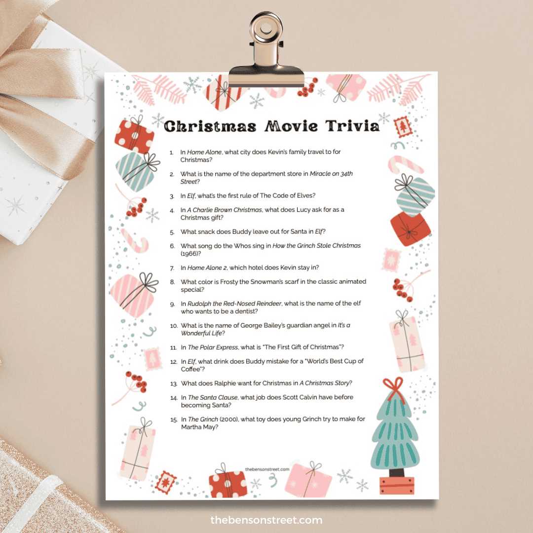 christmas trivia for kids printable