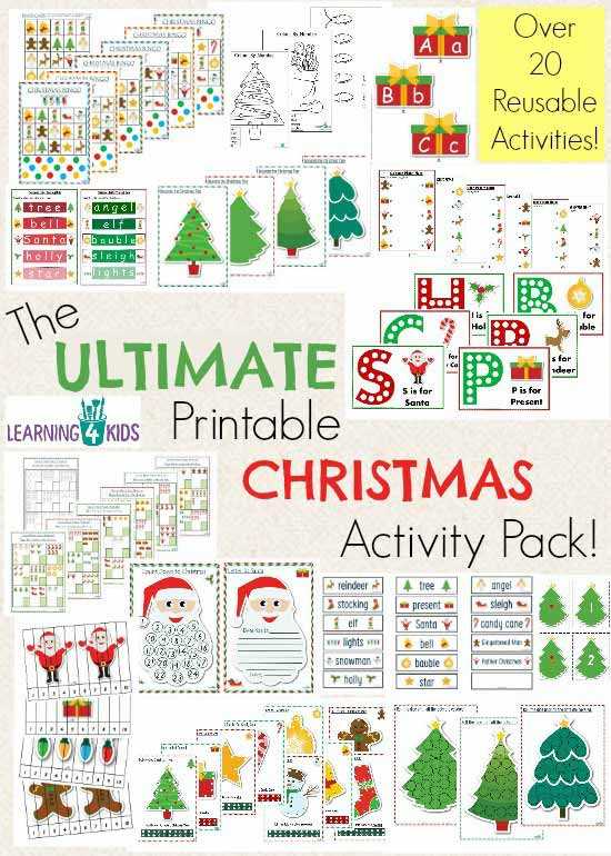 christmas workbook printables free