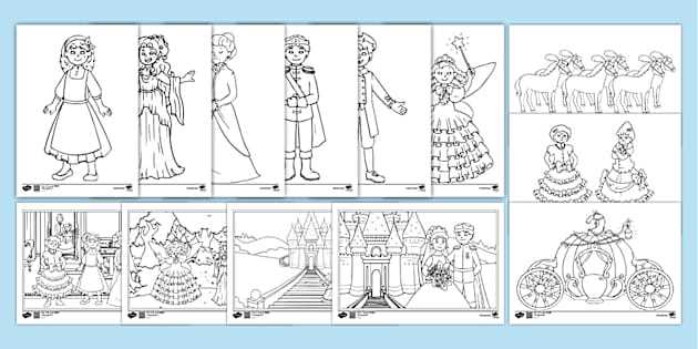 cinderella coloring printables
