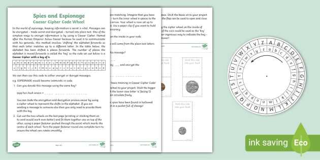 cipher wheel printable