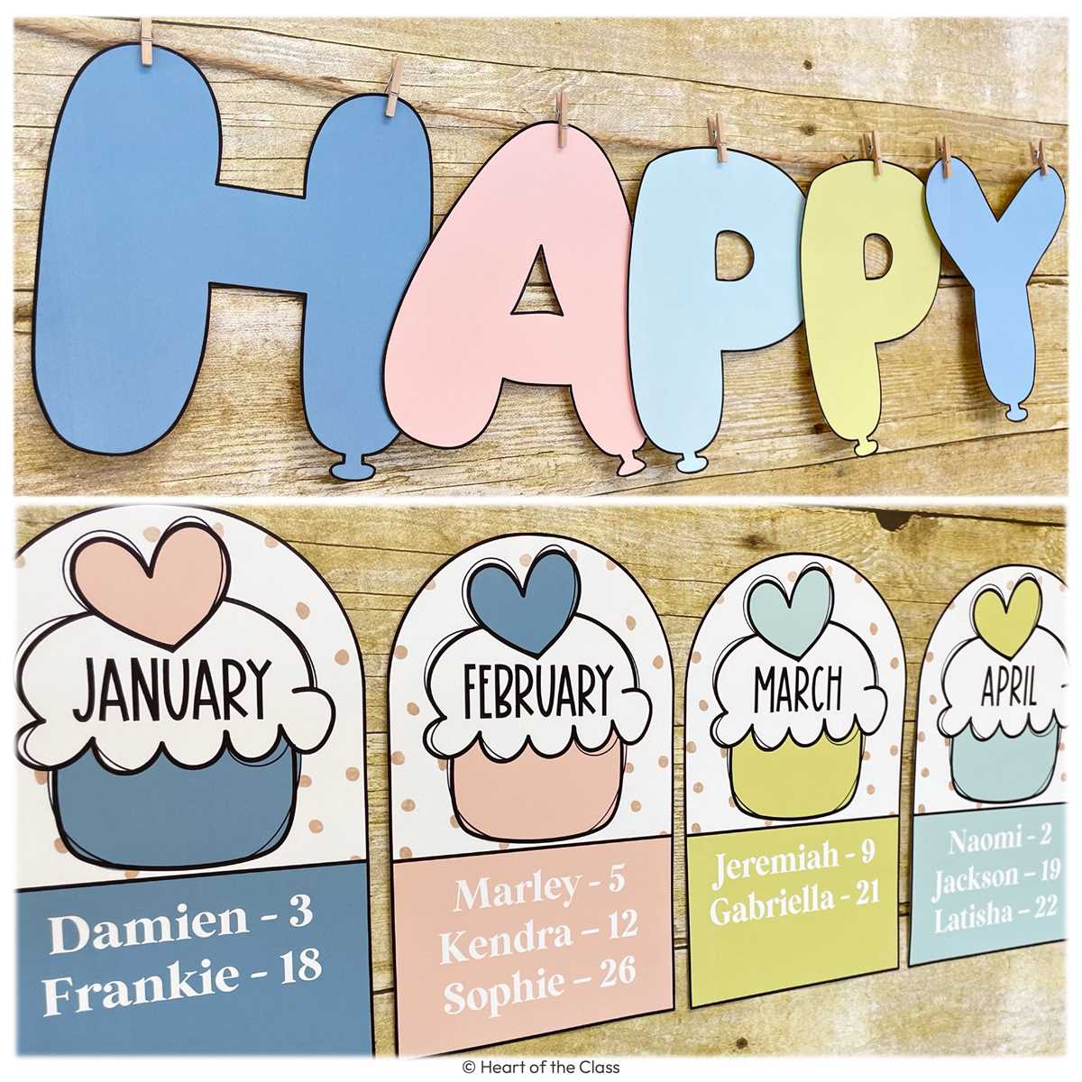 classroom birthday chart printable