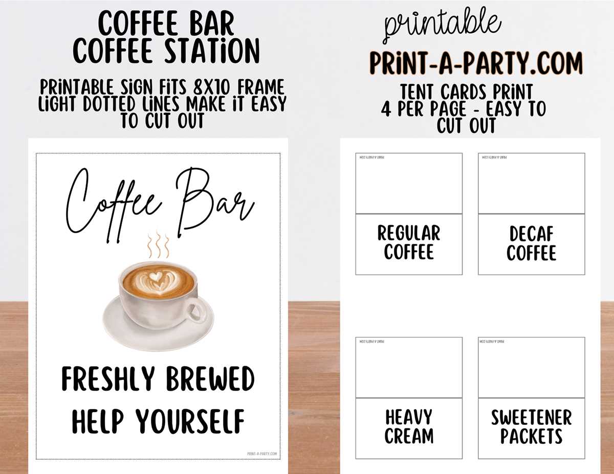 coffee sign printable