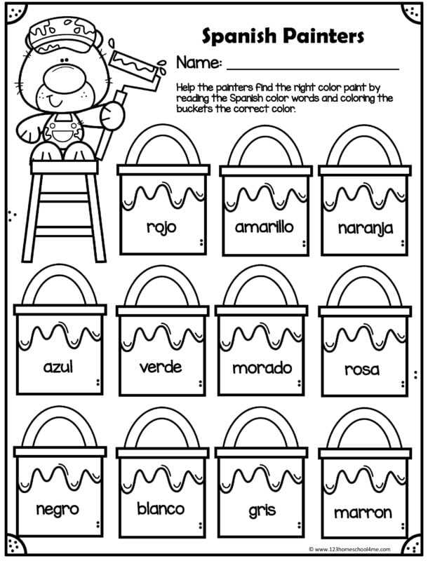 color by color word printables