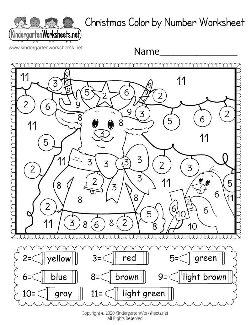 color by number free printable worksheets