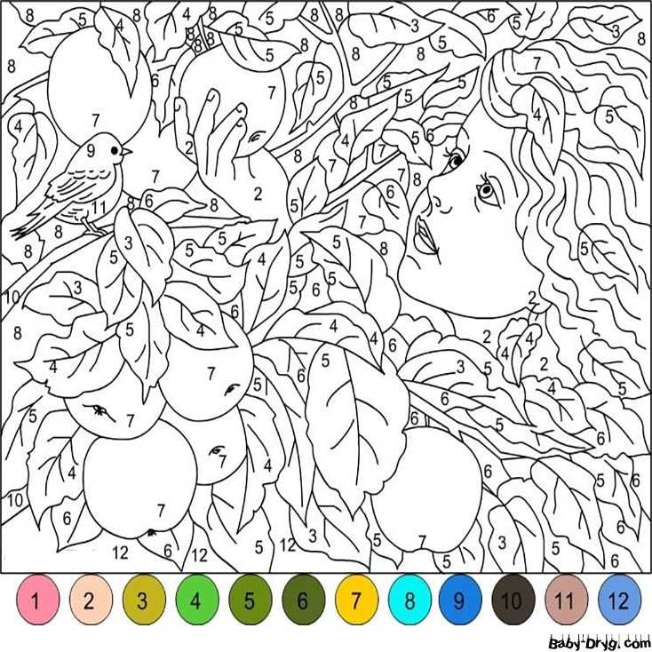 color by numbers for adults printable