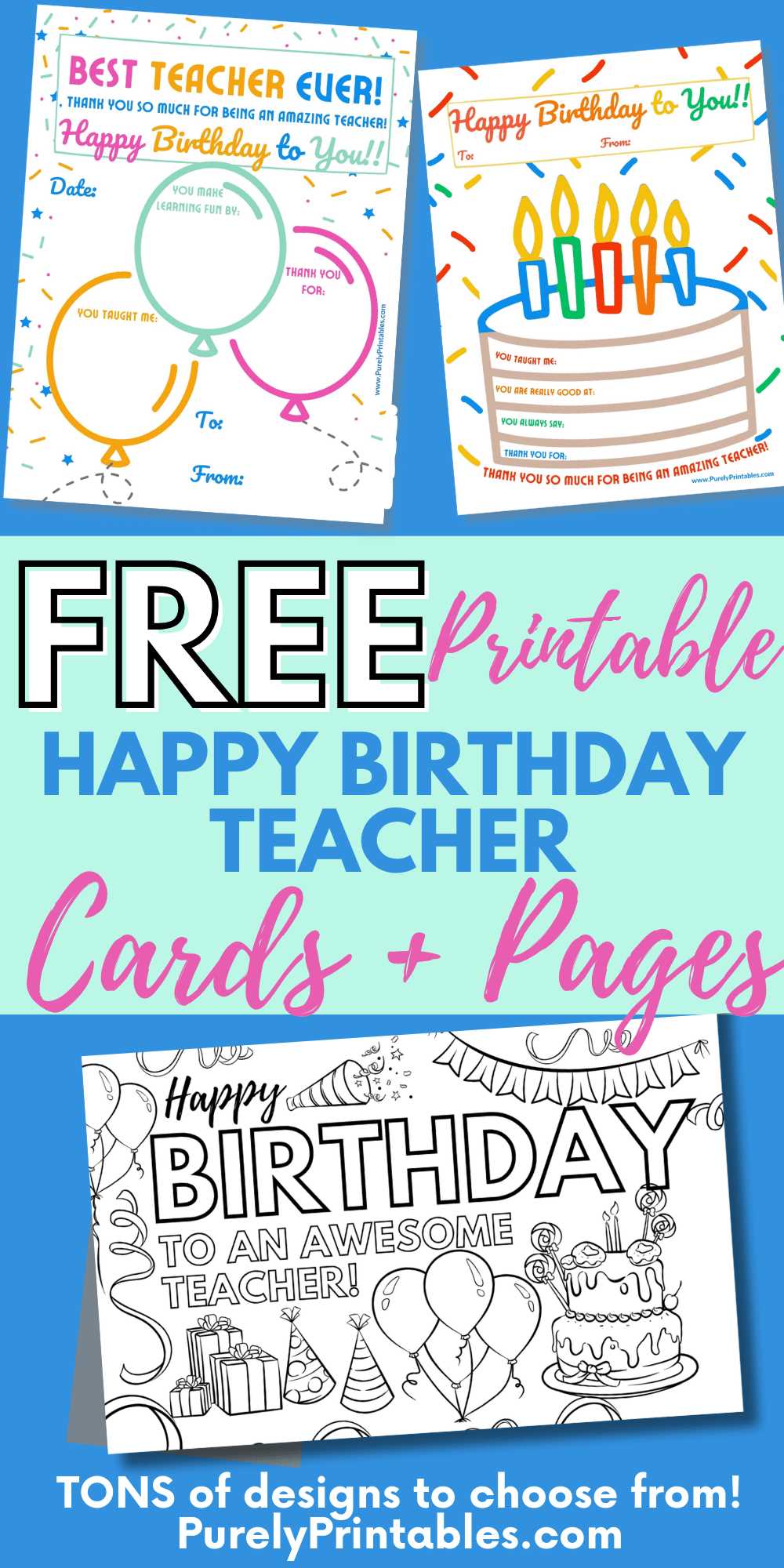 coloring birthday card printable free