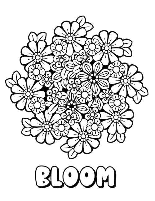 coloring pages for flowers printable