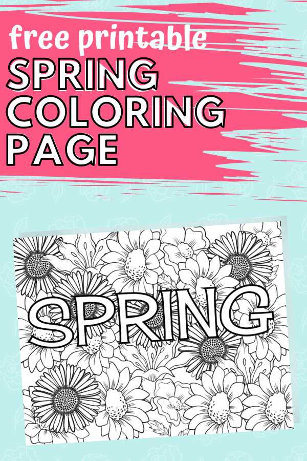 coloring pages printable spring