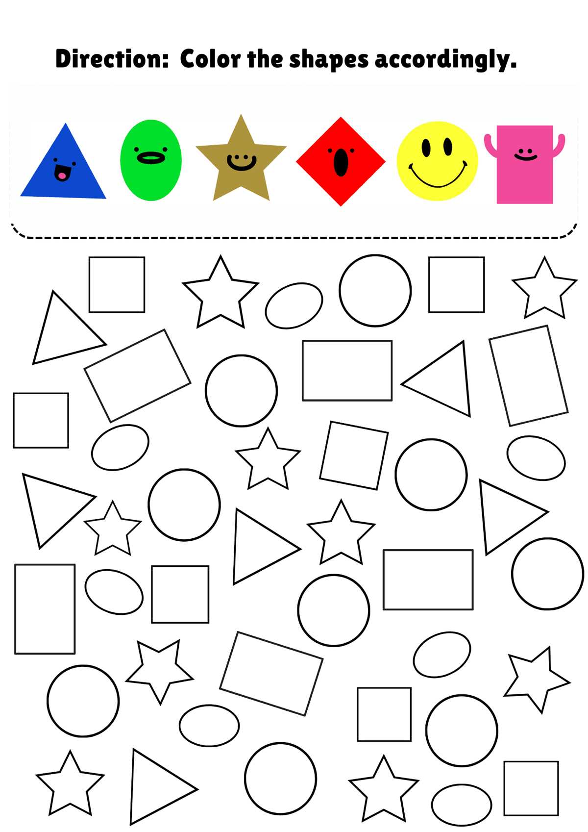 colors and shapes printables