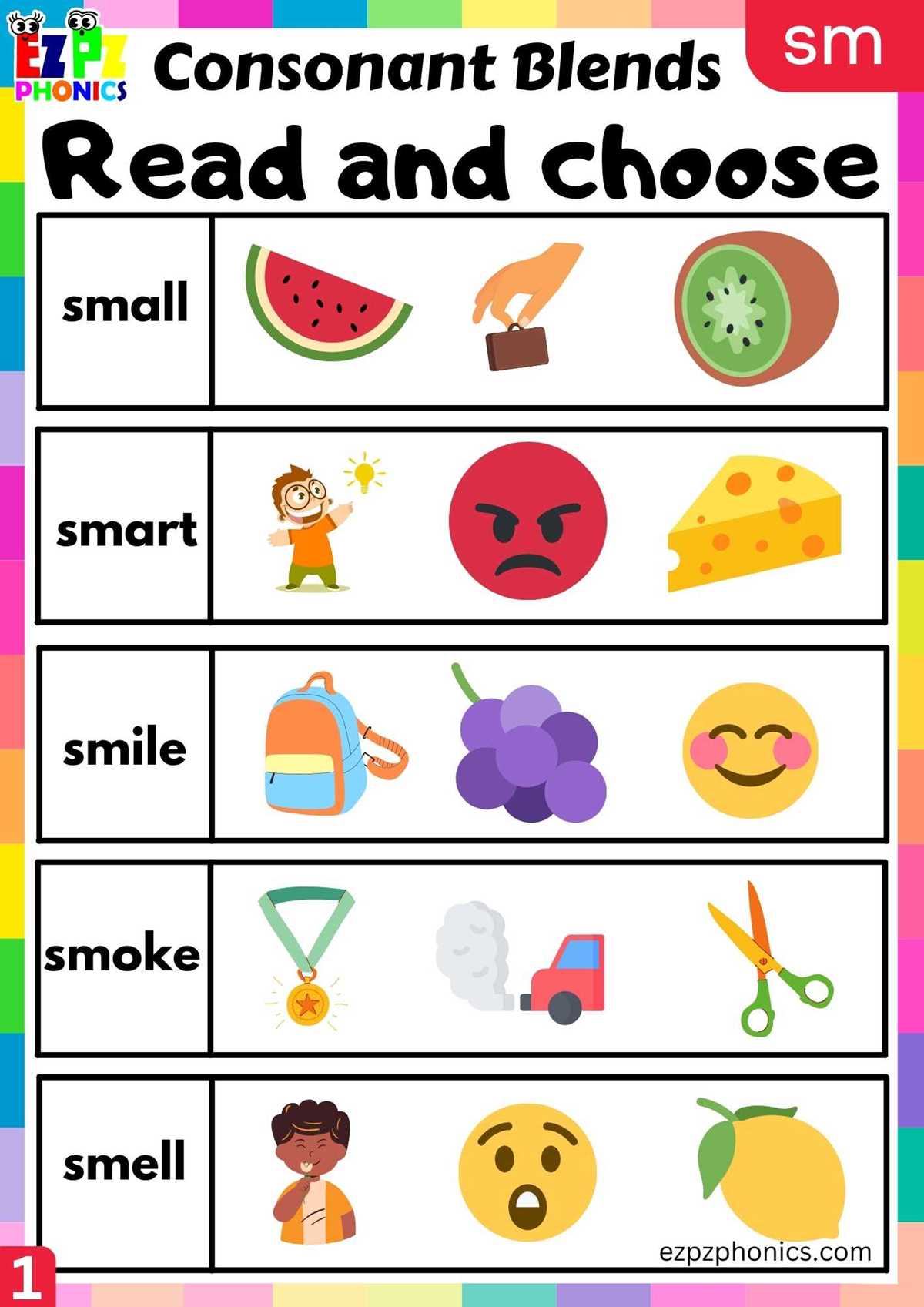 consonant blends printables