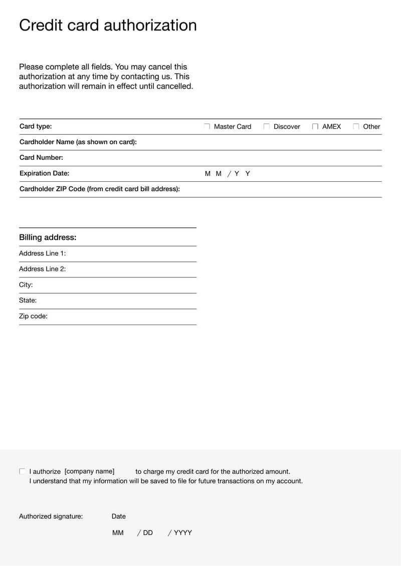 credit card template printable