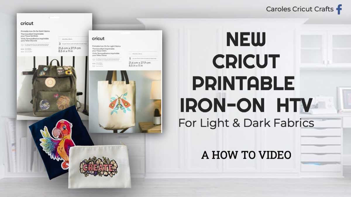 cricut printable iron on vinyl for dark fabrics
